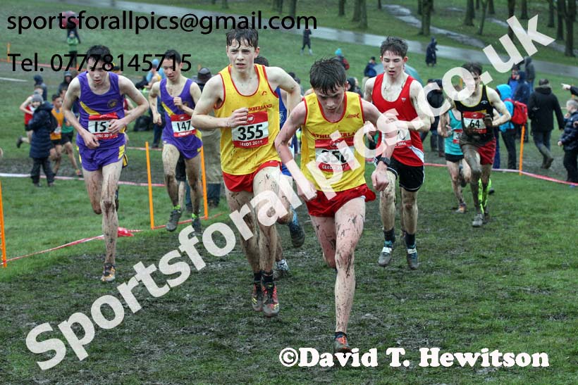 Intermediate boys 2019 New Balance English Schools Cross Country Champs, Temple Newsam, Leeds. Photo:  David T. Hewitson/Sports for All Pics